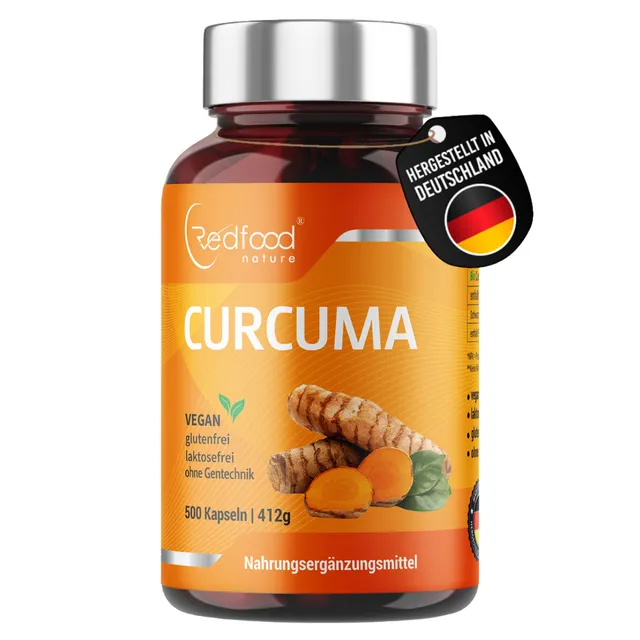redfood-bio-kurkuma-kapseln-curcumin-piperin-500-stk-vegan image 1