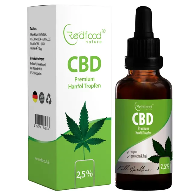 redfood-cbd-l-2-5-vollspektrum-hanf-l-10ml-vegan image 1