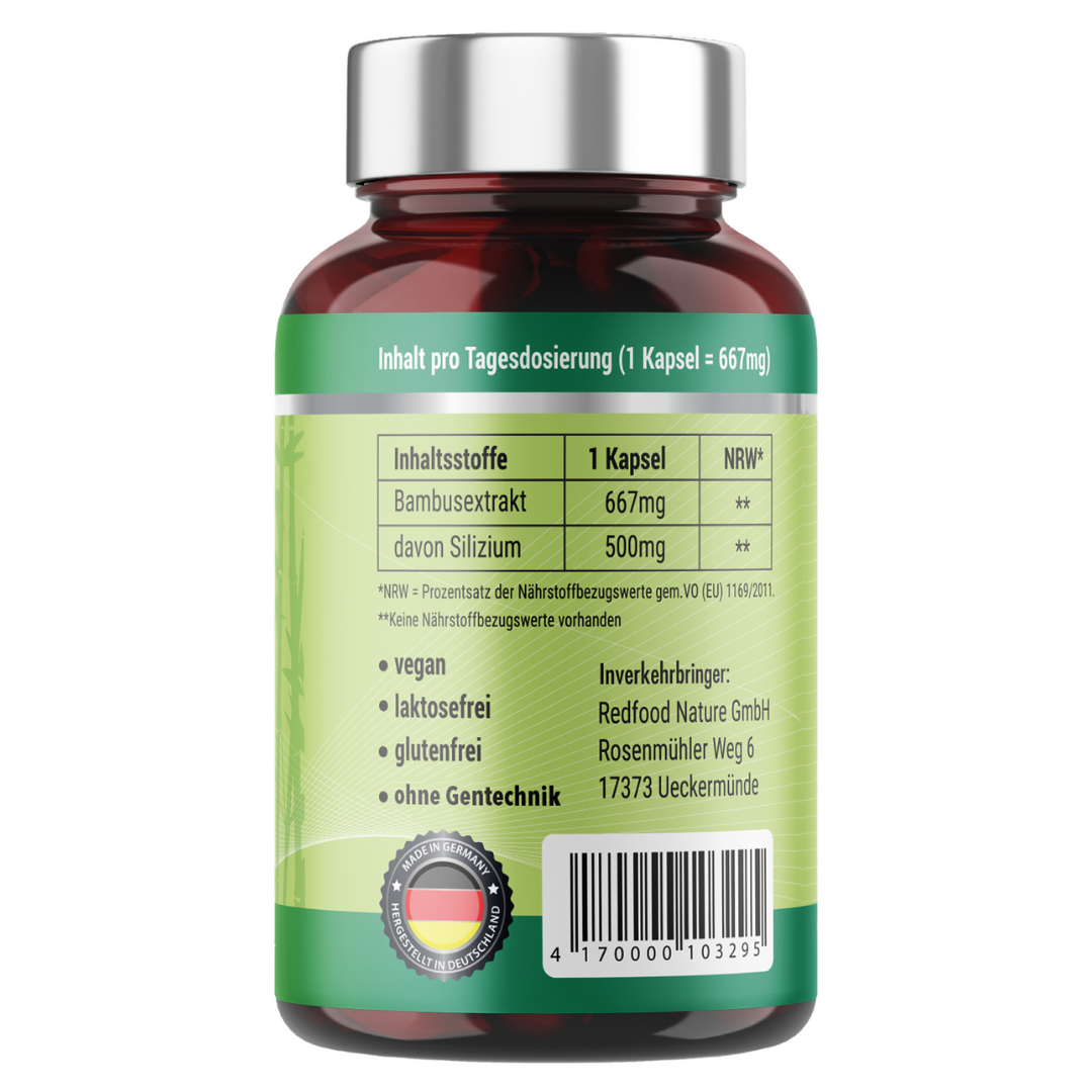 redfood-silizium-bambusextrakt-kapseln-90-st-ck-pflanzlich-vegan image 2
