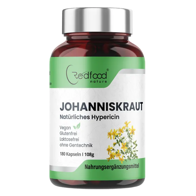 redfood-johanniskraut-extrakt-500mg-180-kapseln-hypericin image 1