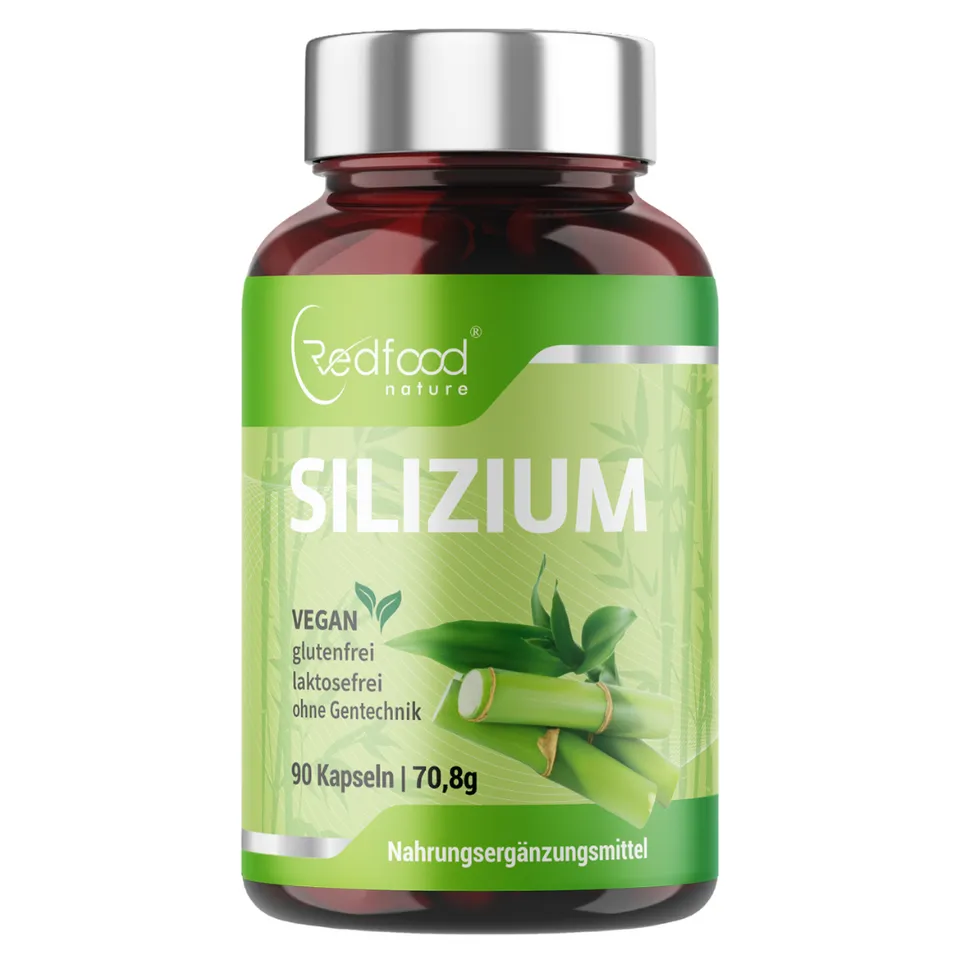 redfood-silizium-bambusextrakt-kapseln-90-st-ck-pflanzlich-vegan image 1
