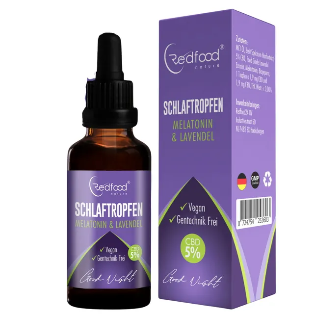 redfood-schlaftropfen-5-cbd-l-mit-melatonin-lavendel-10ml image 1
