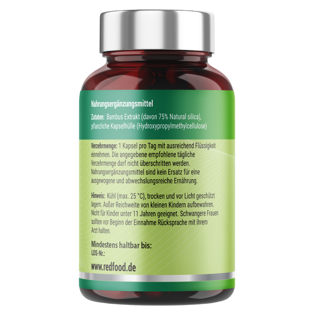 redfood-silizium-bambusextrakt-kapseln-90-st-ck-pflanzlich-vegan image 3